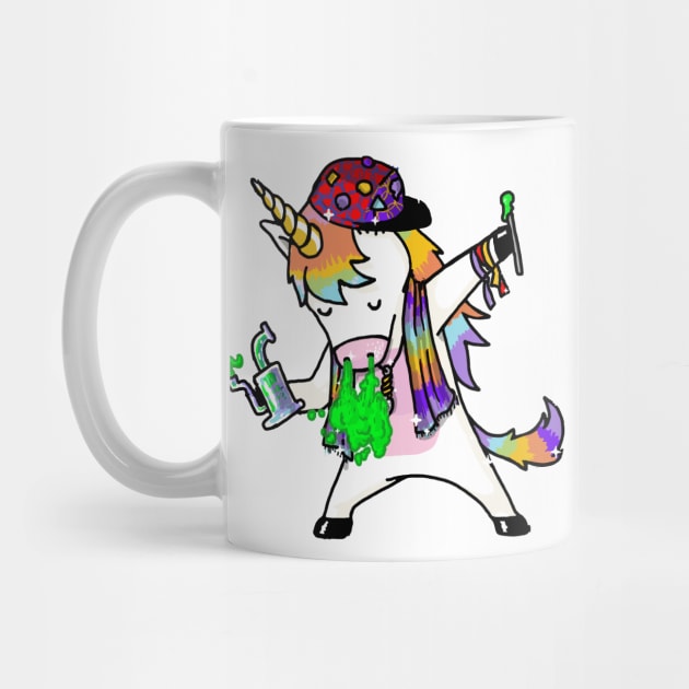 Wooked out Dabbing Unicorn Dabbing by jonah block